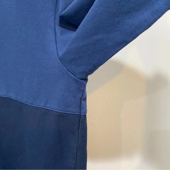 Aether Mens L Pullover Crewneck Color Block Navy Blue Sweatshirt - Picture 12 of 16